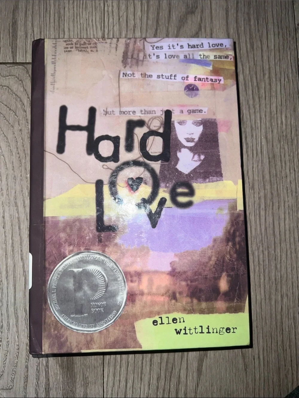 Hard Love Paperback Book by Ellen Wittlinger - Pink Purple Yellow Cover